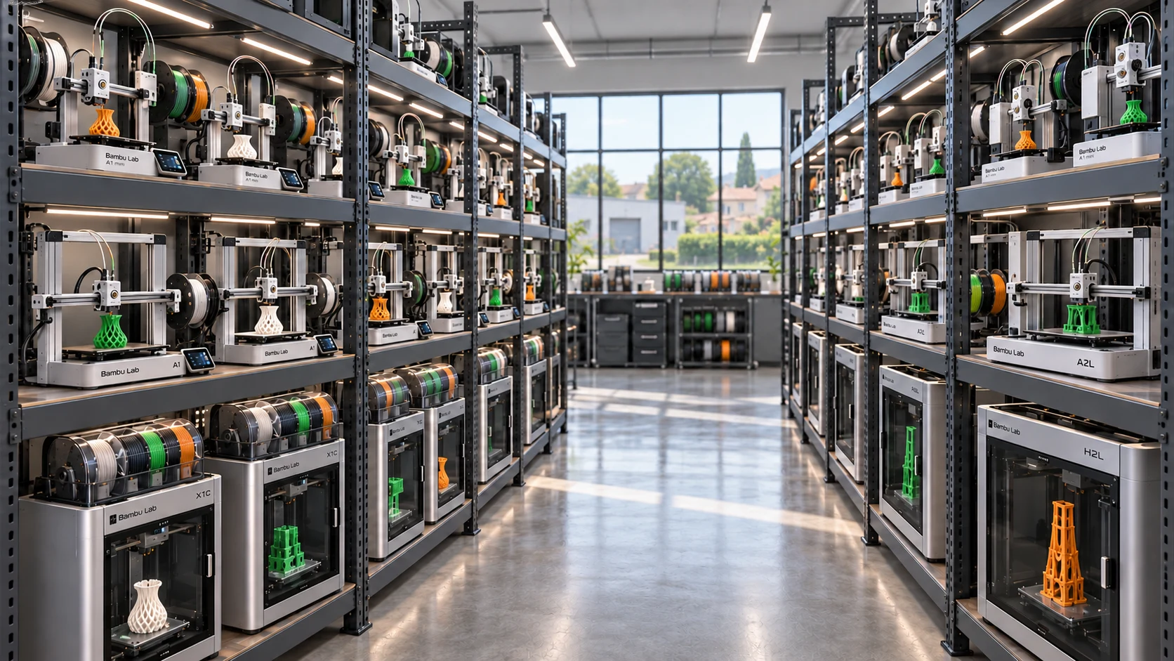 Notre ferme d’imprimantes 3D Bambu Lab