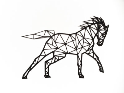 Cheval en fil wireframe imprimé en 3D