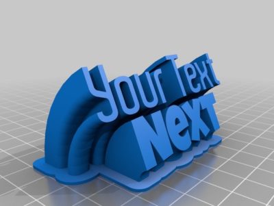 texte pour bureau incurvé
