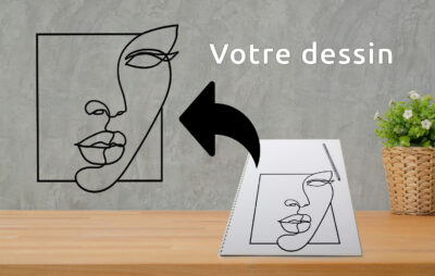 Esquisse 3D personnalisée avec votre dessin - sculpture 3D