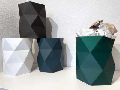 Poubelle style polygonal moderne design
